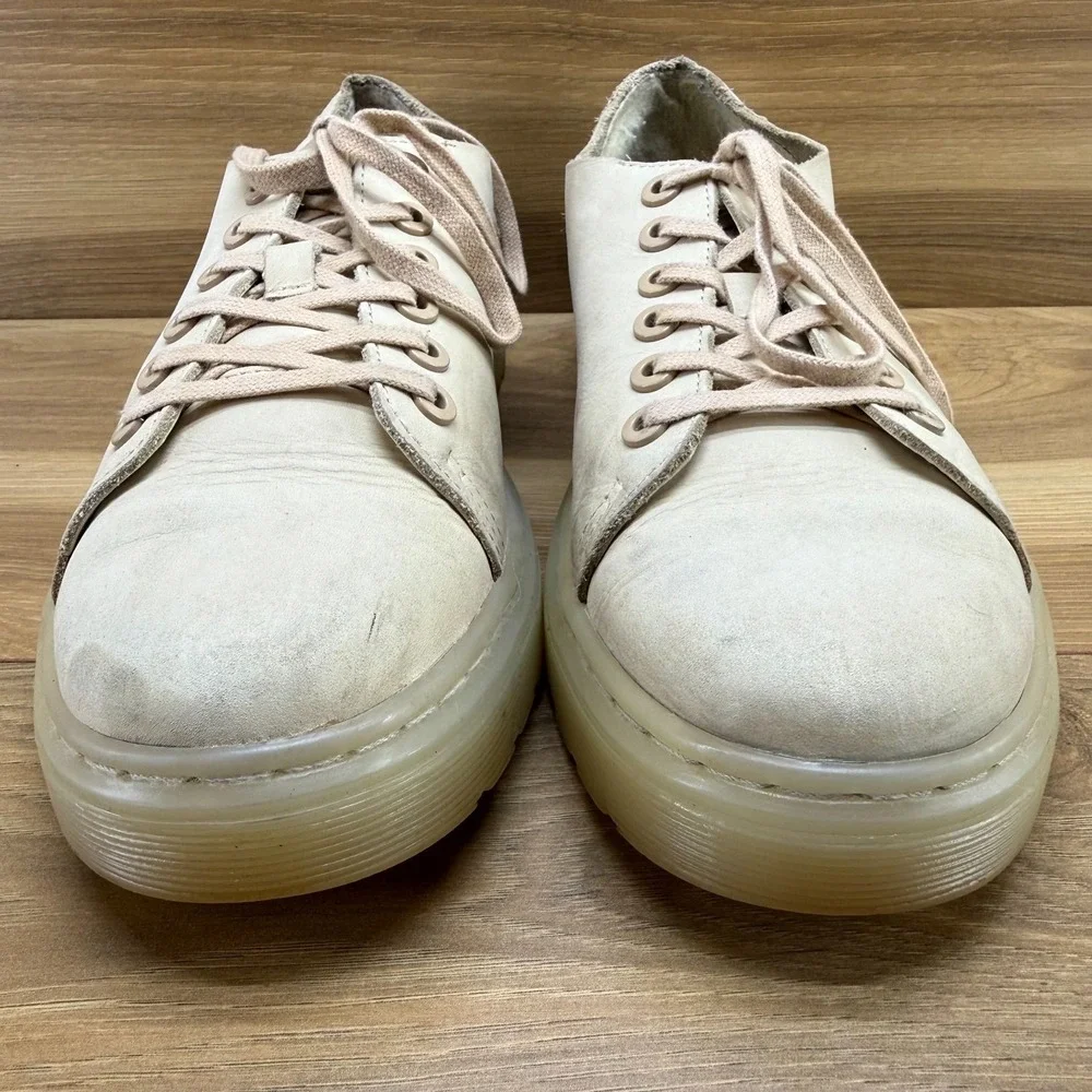 Dr Martens Dante Beige Nubuck Leather Mens 8 Casual Chunky Oxfords Womens 9‎